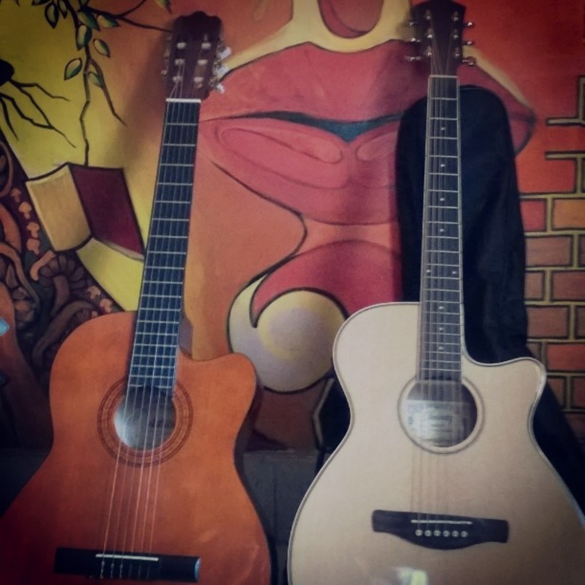Höfner Music Gear Setup by sukhendu_chakraborty featuring Hofner (Höfner) Flamenco Acoustic Guitar Vintage and Ibanez AEG10EVS1202