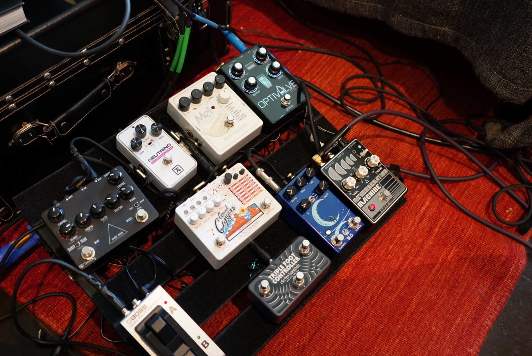 Music Gear Setup by john_w_warren featuring Keeley Neutrino, Death By Audio Reverberation Machine, and Electro-Harmonix Mel9 Tape Replay Machine and 4 more pieces of gear
