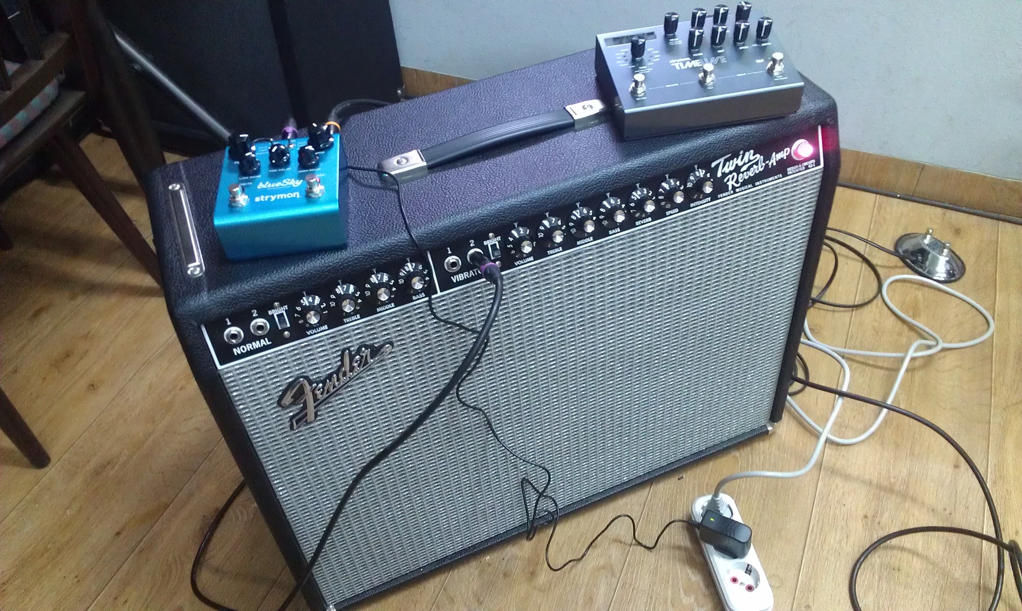 Strymon Amp Rig by cazanir featuring Fender  '65 Twin Reverb, Strymon blueSky Reverberator, and Strymon TimeLine