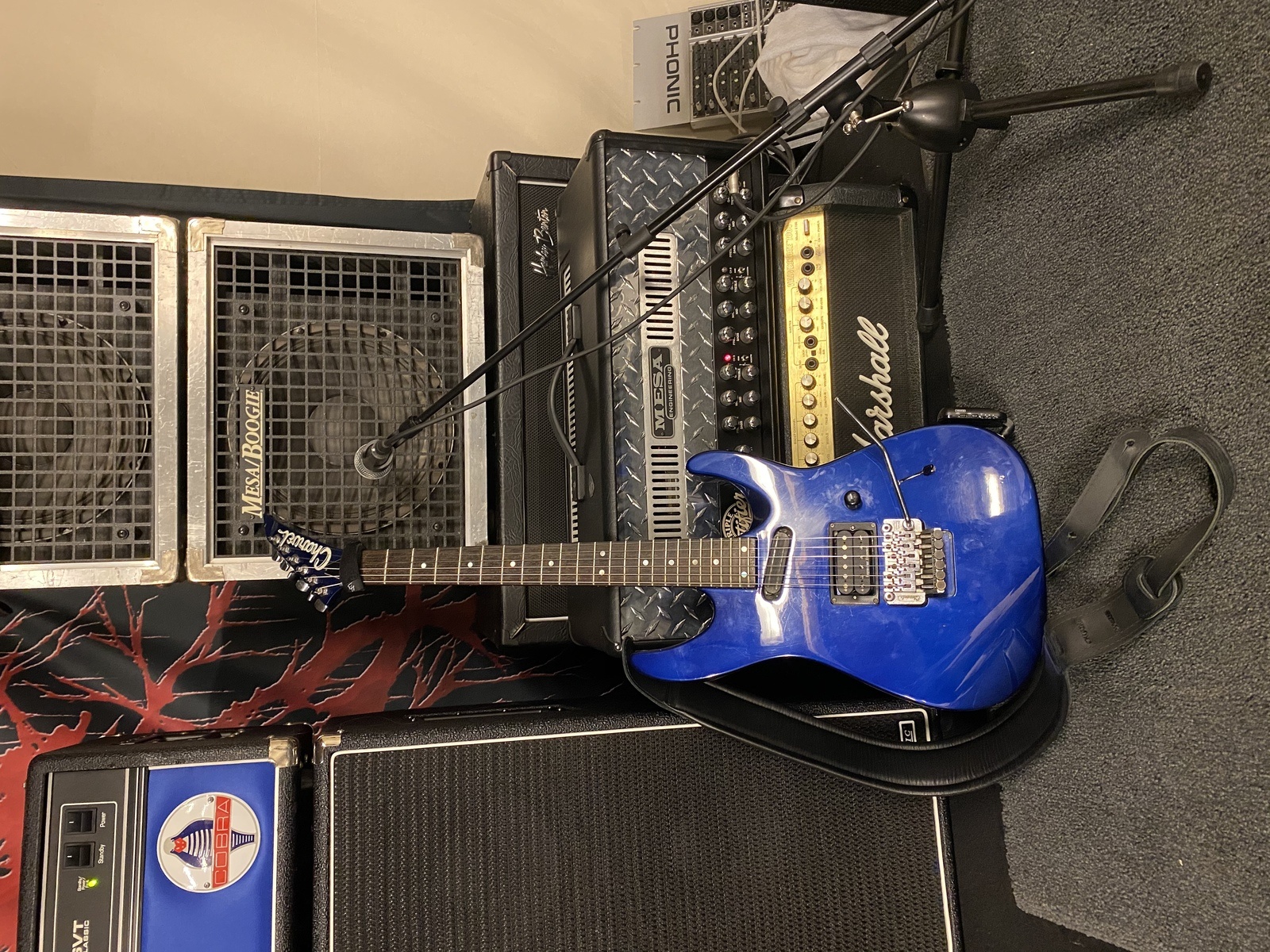 Metal Amp Rig by malerfirmaet_arp_kim_arp featuring Mesa/Boogie Triple Rectifier 150W Solo Head (Multi-Watt) and Charvel 550 XL