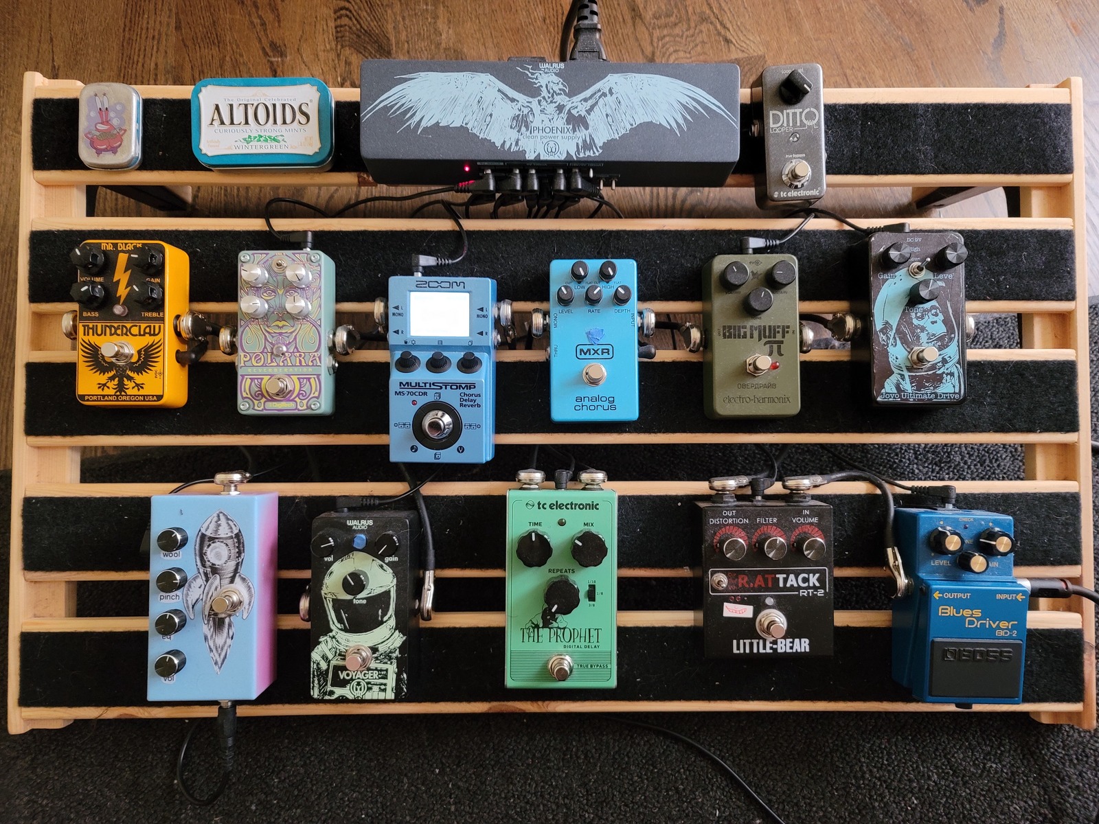 Music Gear Setup by smallerthings featuring Boss BD-2 Blues Driver, TC Electronic Ditto Looper, and Walrus Audio Voyager and 10 more pieces of gear