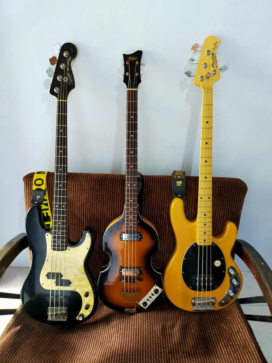 Music Gear Setup by freedom_solossa featuring Höfner 500/1 Ignition, Squier Precision PJ Bass, and Sterling Stingray Classic Ray24CA