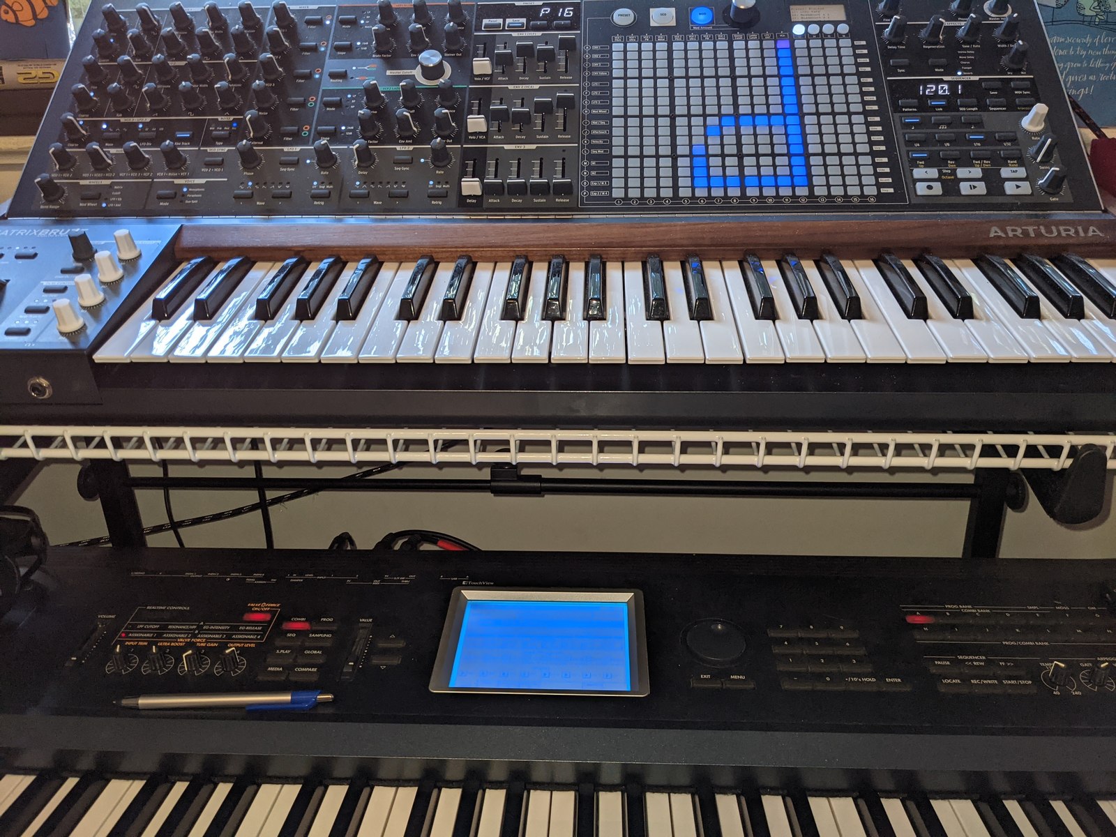 Korg Music Gear Setup by digitl featuring Korg Triton Extreme - 88 Key Worksation and Arturia MatrixBrute Analog Synthesizer