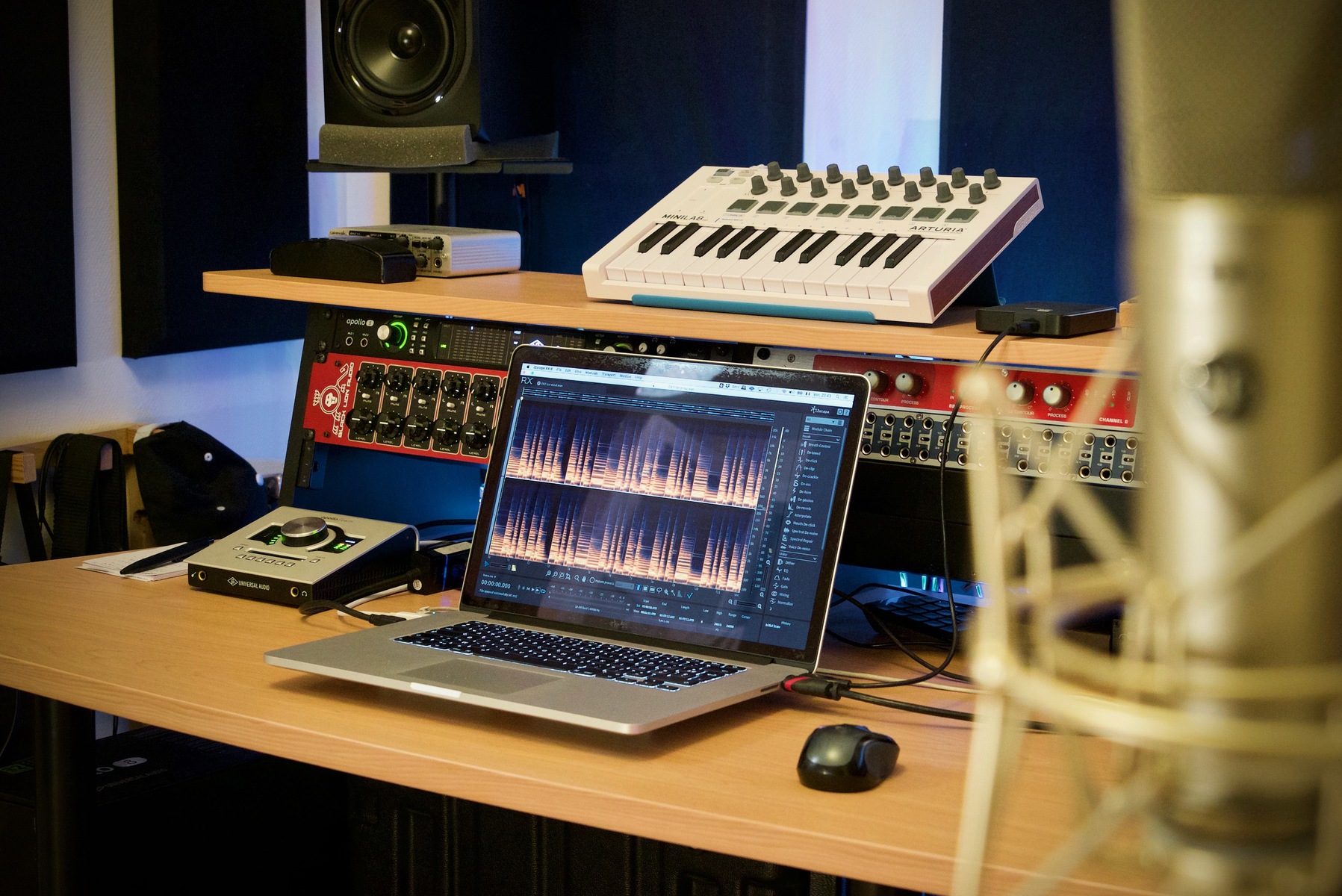 Electronic Studio Setup by felixcarcone featuring Universal Audio Apollo Twin, Universal Audio Apollo 8, and BBE 882i Sonic Maximizer and 3 more pieces of gear