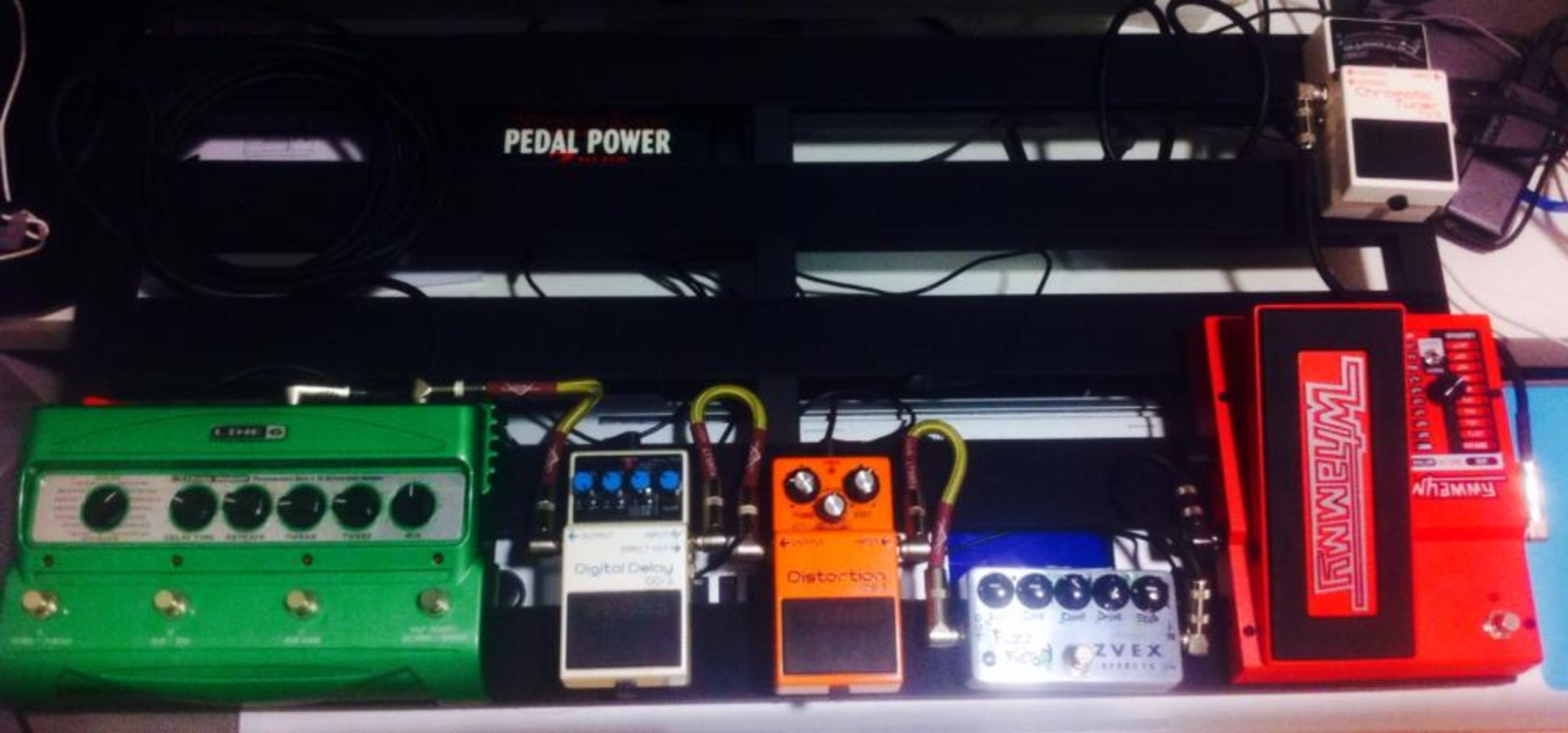 Boss Music Gear Setup by jorgegil featuring DigiTech WH-5 Whammy V, Boss TU-3 Chromatic Tuner, and ZVEX Vexter Series Fuzz Factory and 4 more pieces of gear
