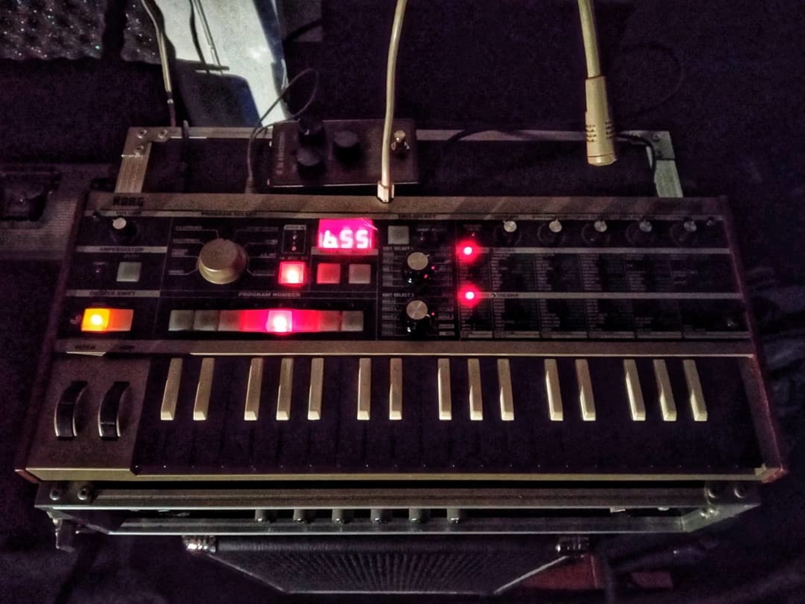 TC Electronic Music Gear Setup by lietoofine featuring TC Electronic Echobrain Delay Pedal and Korg Microkorg Reverse White/Black Keys