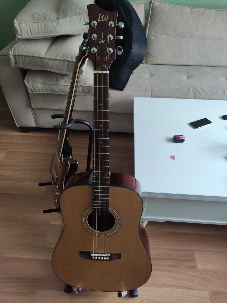 Music Gear Setup by smyrna featuring LTD Xtone D-5 Acoustic Guitar