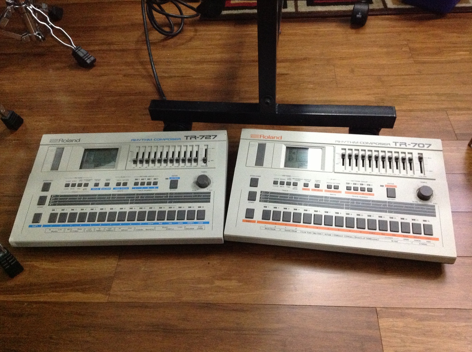 Music Gear Setup by bubbajones featuring Roland TR-707 Rhythm Composer and Roland TR-727 Rhythm Composer