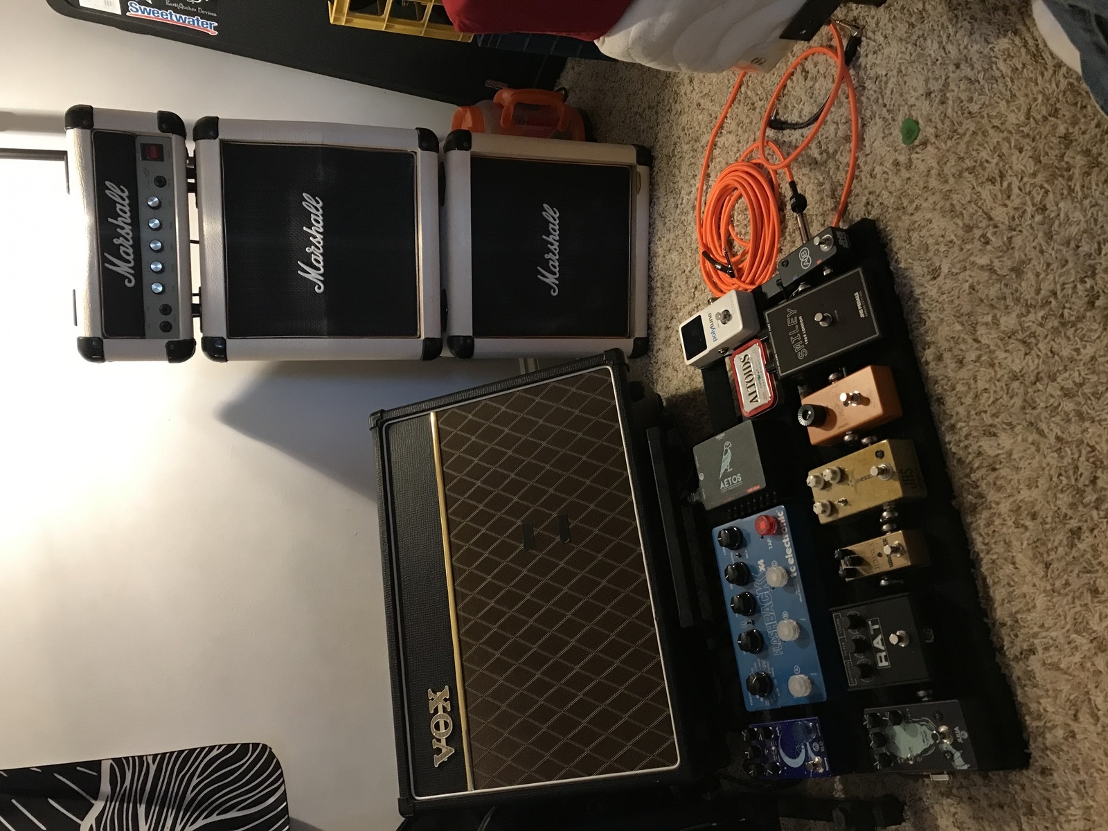 Pedalboard by kylecardoza featuring Pro Co RAT 2, TC Electronic Flashback X4 Delay, and JHS Morning Glory and 12 more pieces of gear