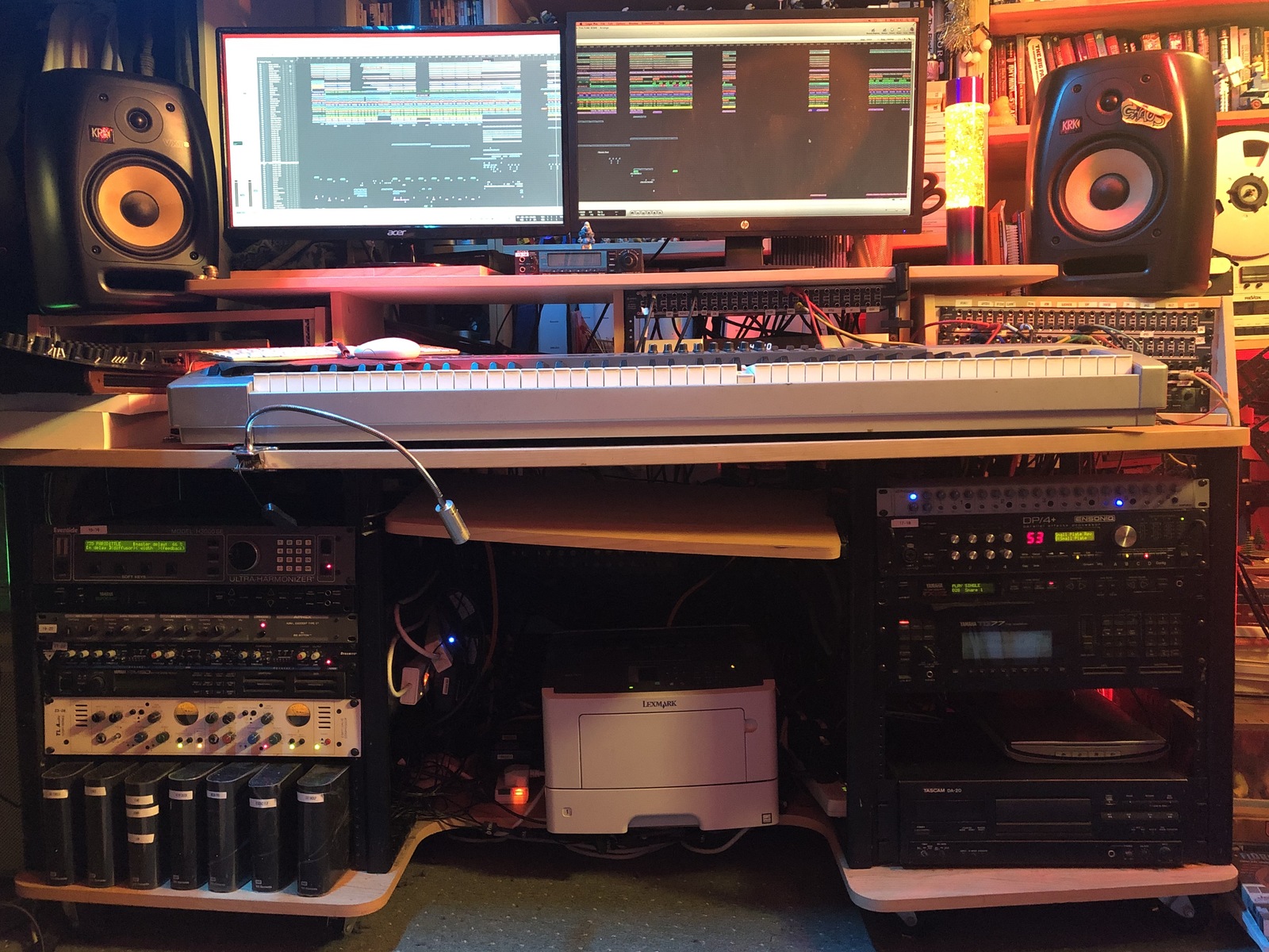 Electronic Studio Setup by hxs28 featuring Apogee Symphony I/O, dbx PB-48 48-Point 1/4" Patchbay, and Yamaha TX81Z and 13 more pieces of gear