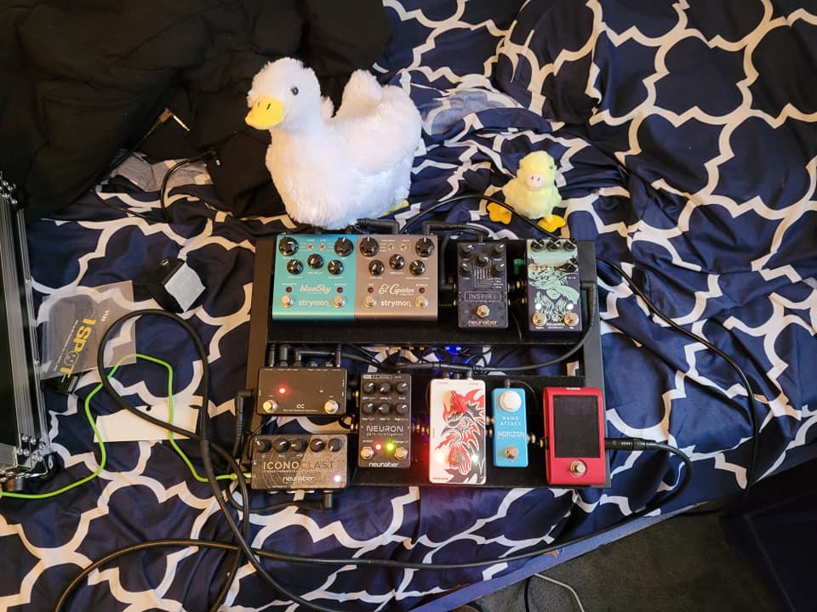 Pedalboard by nicholas_spevak featuring Strymon El Capistan dTape Echo, Strymon blueSky Reverberator, and One Control Black Loop and 9 more pieces of gear