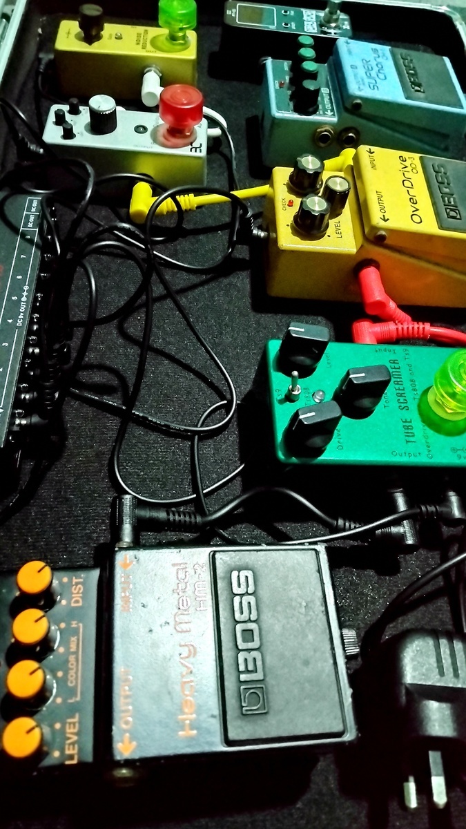 Metal Pedalboard by sazlyhadi_shaharin featuring Boss CH-1 Super Chorus, Boss OD-3 OverDrive, and Boss HM-2 Heavy Metal and 5 more pieces of gear