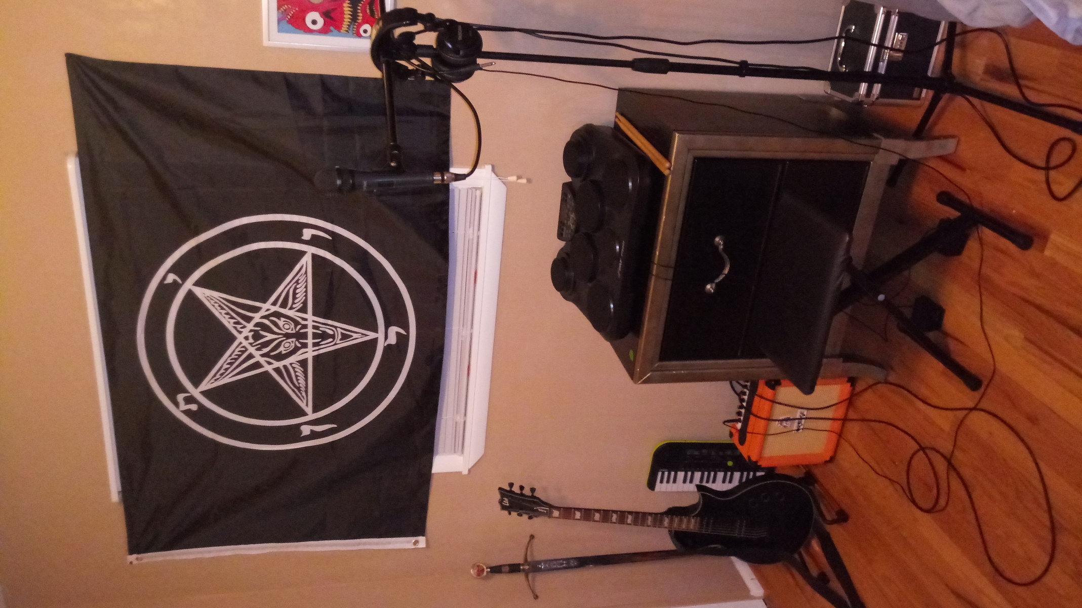 Metal Music Gear Setup by haltizer featuring Casio SA-46 Mini Keyboard, ESP LTD EC-256, and Orange Crush 12 and 1 more piece of gear