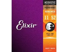Elixir Strings Nanoweb 80/20 Acoustic Guitar Strings - .010-.047 Extra Light main image