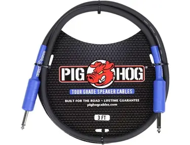 Pig Hog High Performance 14 Gauge 9.2mm 1/4" Speaker Cable - 3 Foot