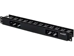 NavePoint 1U Horizontal 19-Inch Rack Mount Cable Management Raceway Duct Panel