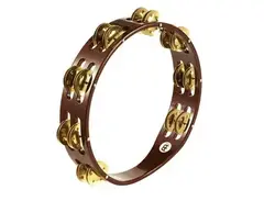 Meinl Wood Tambourine - Brass Jingles