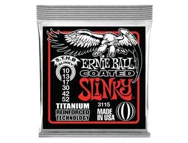 Ernie Ball Titanium Coated RPS Skinny Top Heavy Bottom Slinky Guitar Strings (10-52)
