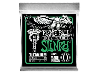 Ernie Ball Titanium Coated RPS Not Even Slinky Guitar Strings (12-56)
