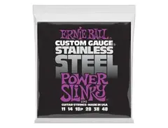 Ernie Ball Power Slinky Stainless Steel Guitar Strings (11-48)