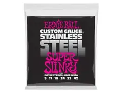 Ernie Ball Super Slinky Stainless Steel Guitar Strings (9-42)