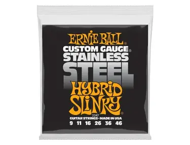 Ernie Ball Hybrid Slinky Stainless Steel Guitar Strings (9-46)