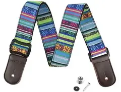 CLOUDMUSIC Colorful Hawaiian Vintage Ethnic Cotton Ukulele Strap main image