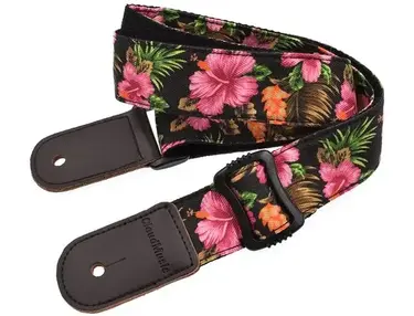 CLOUDMUSIC Ukulele Strap - Hawaiian Hibiscus Roses