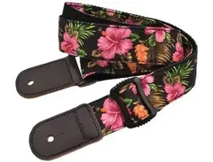 CLOUDMUSIC Ukulele Strap - Hawaiian Hibiscus Roses main image