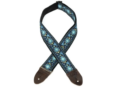 Levy's M8 2-inch Jacquard Weave Vintage Hootenanny Guitar Strap - Funky  Blue #4