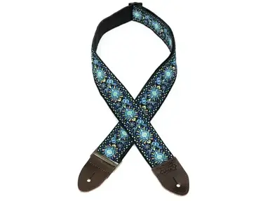 Levy's M8 2" Jacquard Weave Vintage Hootenanny Guitar Strap - Funky Blue #4