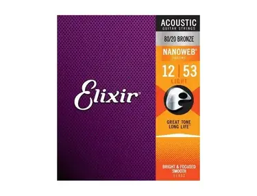 Elixir Acoustic 80/20 Bronze - NANOWEB Coating