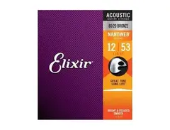 Elixir Acoustic 80/20 Bronze - NANOWEB Coating