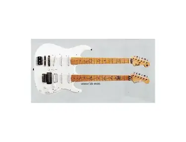 Rinton Custom-Made Double Neck White Stratocaster Sek Loso Model
