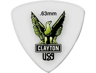 Clayton Acetyl Rounded Triangle Guitar Picks .63 mm