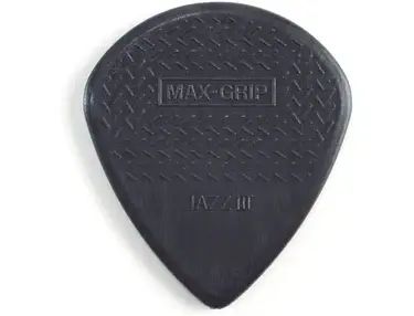 Dunlop Jazz III Max Grip Nylon "Stiffo" 1.38mm Guitar Picks - Black