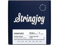 Stringjoy HVY107 7 String Signature Nickel Electric Guitar Strings, (Heavy Bottom Light Gauge - 10-64) main image