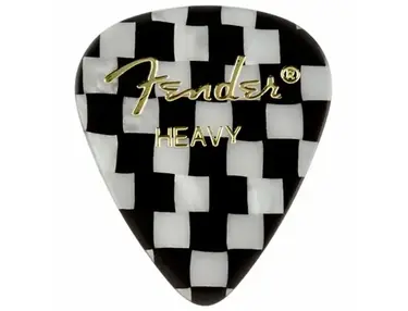 Fender 351 Heavy Celluloid Picks - Checkerboard