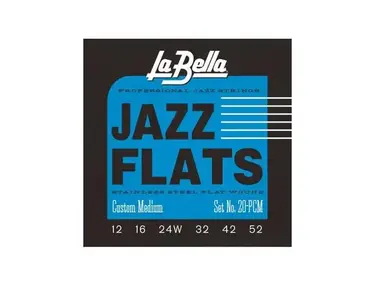 La Bella 20PCM Jazz Flats - Custom Medium 12-52