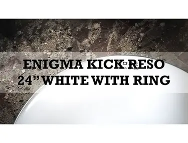 Code Drum Heads 24" Code Enigma White Resonant Bass Drumheads With Dampening Ring