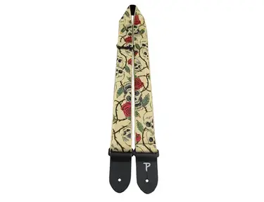 Perri's 2” Skulls and Roses Jacquard strap
