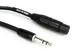 Roland RCC-10-TRXF Black Series XLR Female to 1/4-inch TRS Male Interconnect Cable - 10 foot