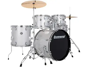 Ludwig Accent 5-piece Complete Drum Set with 20 inch Bass Drum and Wuhan Cymbals
