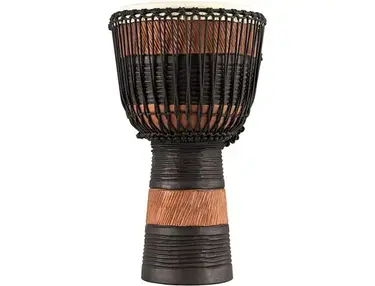 Meinl Percussion ADJ3-XL African Style Rope Tuned 13-Inch Wood Djembe, Brown/Black