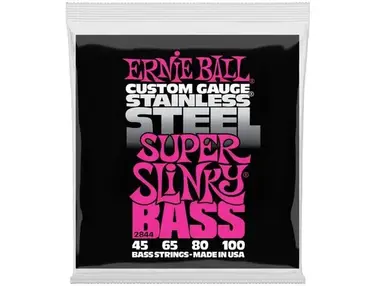 Ernie Ball Super Slinky Stainless Steel Bass Strings (45-100)