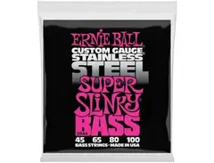 Ernie Ball Super Slinky Stainless Steel Bass Strings (45-100)