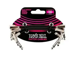 Ernie Ball Flat Ribbon Patch Cables, 3-Pack 2.93 Inches