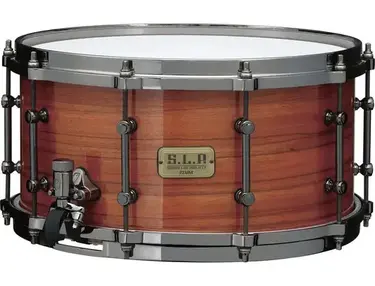 Tama S.L.P. G-Maple Snare Drum - 7-inch x 14-inch - Gloss Tangerine Zebrawood