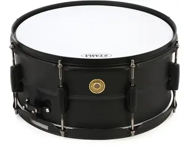 Tama Steel Snare Drum - 6.5 x 14 inch - Black/Black