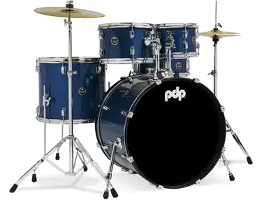 PDP Center Stage PDCE2215KTRB 5-piece Complete Drum Set with Cymbals - Royal Blue Sparkle